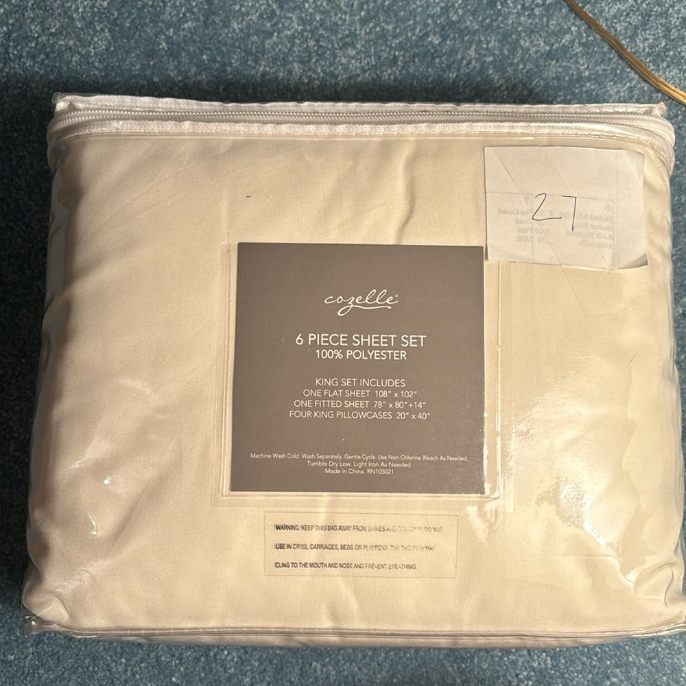 Cozelle 6 piece sheet set